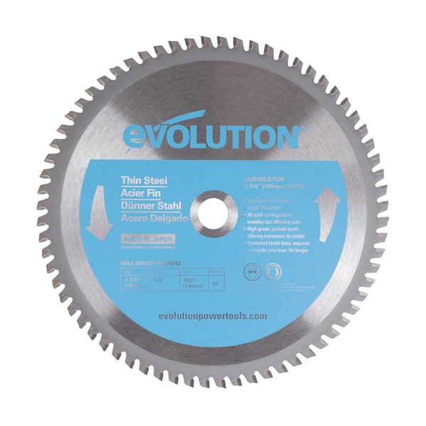 7-1/4" Thin Steel Cutting Blade, 5/8" Arbor